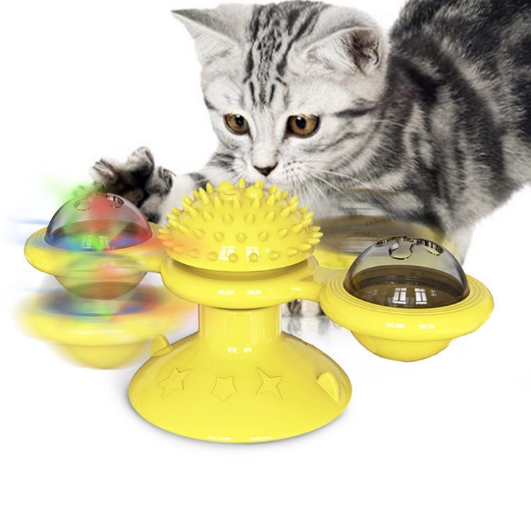 Spinning Treat & Grooming Toy for Cats