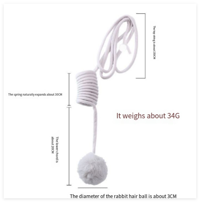 Spring Rabbit Hair Ball Cat Toy – Interactive Pet Play