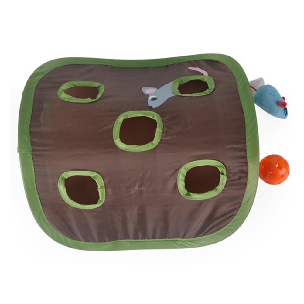 9-Hole Interactive Cat Tunnel – Hide & Seek Mouse Hunt Toy