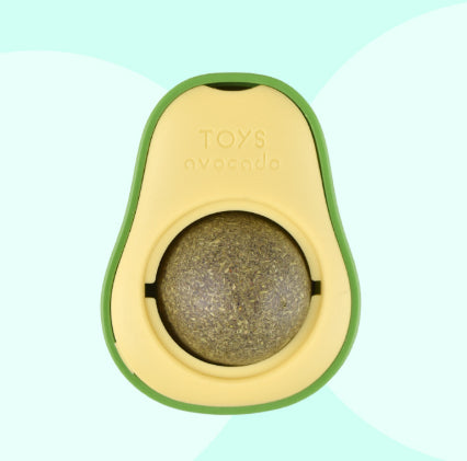 Avocado Catnip Ball – 360° Rotating Cat Toy