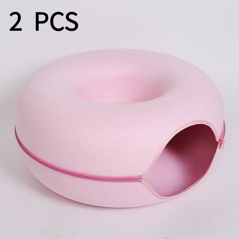 Soft Donut Bed for Small Cats & Kittens