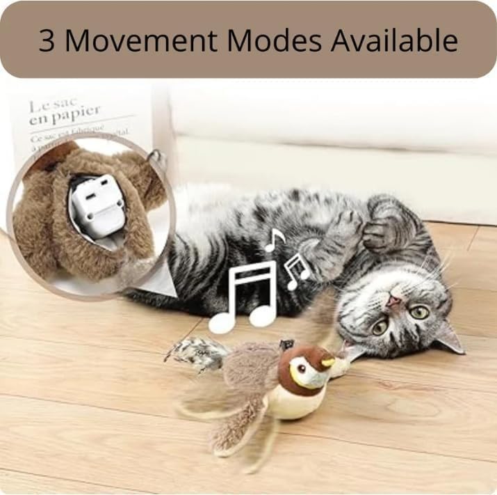 Rechargeable Feather Cat Toy for Indoor Play