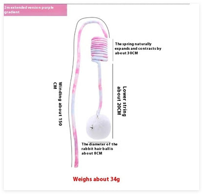 Spring Rabbit Hair Ball Cat Toy – Interactive Pet Play