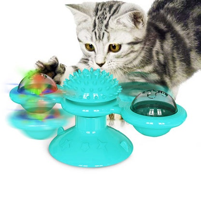 Spinning Treat & Grooming Toy for Cats