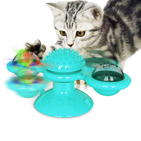 Spinning Treat & Grooming Toy for Cats