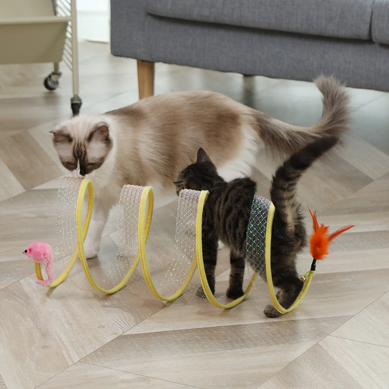 Foldable Cat Tunnel Toy
