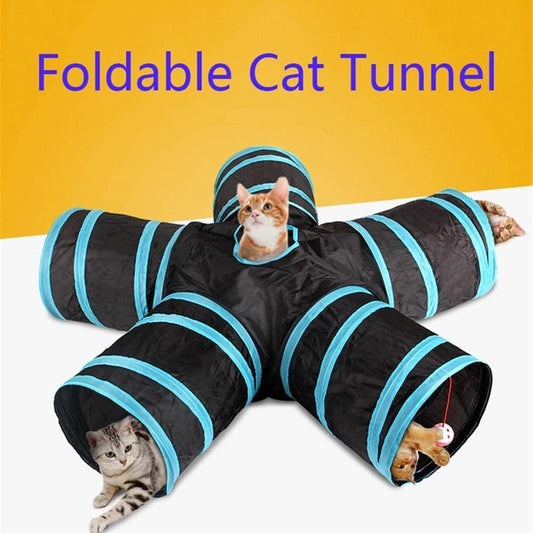 Foldable Pet Tunnel Multi-Channel Tent