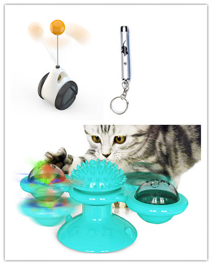 Spinning Treat & Grooming Toy for Cats