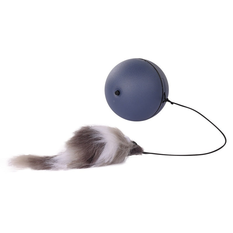 Automatic Smart Cat Ball Toy with Plush Mouse