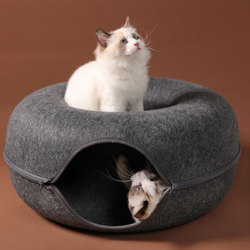 Felt Cat Tunnel Nest – Washable  + Foldable