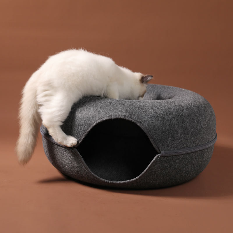 Felt Cat Tunnel Nest – Washable  + Foldable