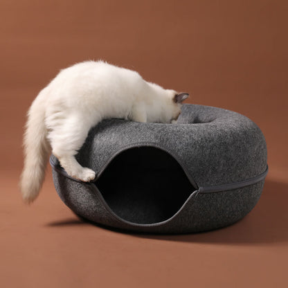 Felt Cat Tunnel Nest – Washable  + Foldable