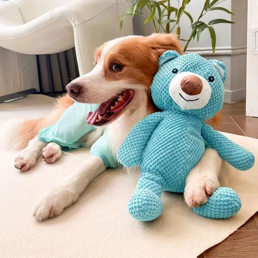 Dog Large Sound Squeaky Toys Bear Animals Shape Pet Soft Plush Chew Molar Training Toy Puppy Bite Teeth Dental Toys Pet Supplies