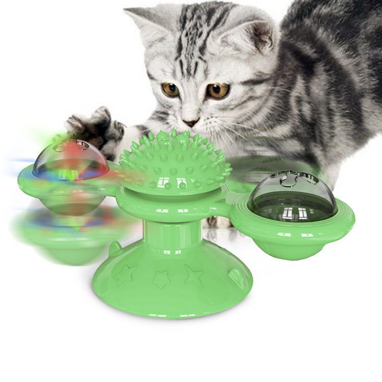 Spinning Treat & Grooming Toy for Cats