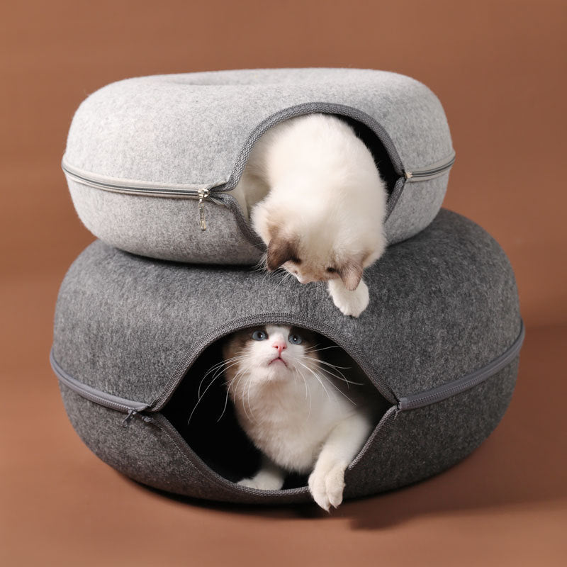 Felt Cat Tunnel Nest – Washable  + Foldable