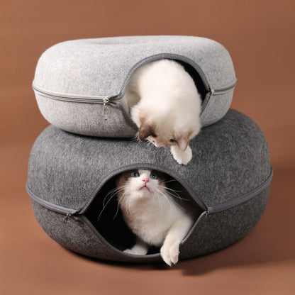 Felt Cat Tunnel Nest – Washable  + Foldable