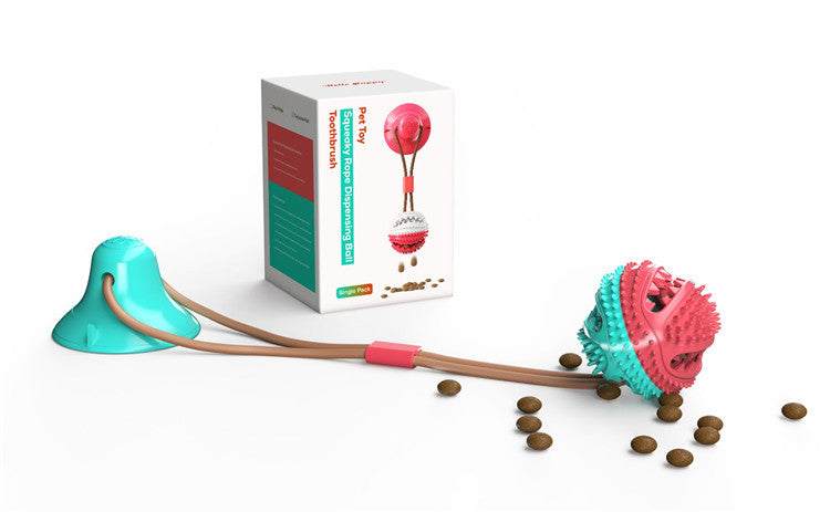 Suction Cup Dog Molar Toy – Bite-Resistant Chew Ball & Treat Leaking Trainer