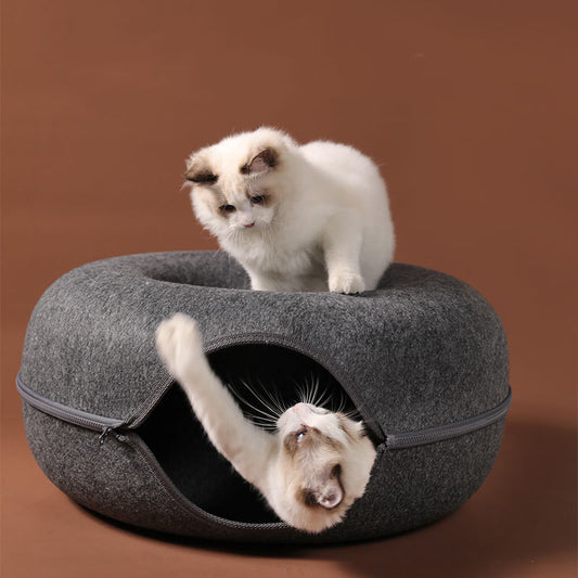 Felt Cat Tunnel Nest – Washable  + Foldable