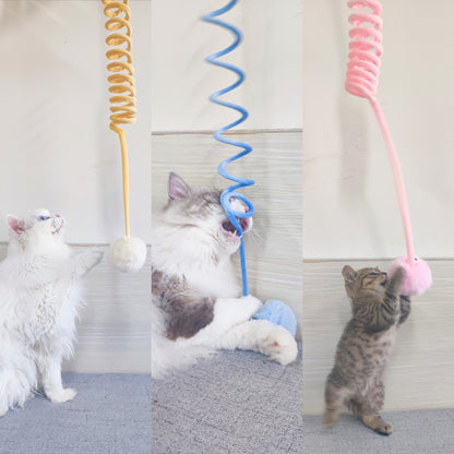 Spring Rabbit Hair Ball Cat Toy – Interactive Pet Play
