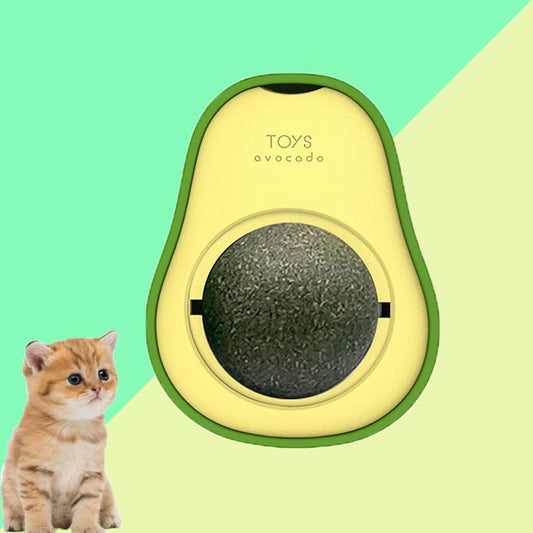 Avocado Catnip Ball – 360° Rotating Cat Toy