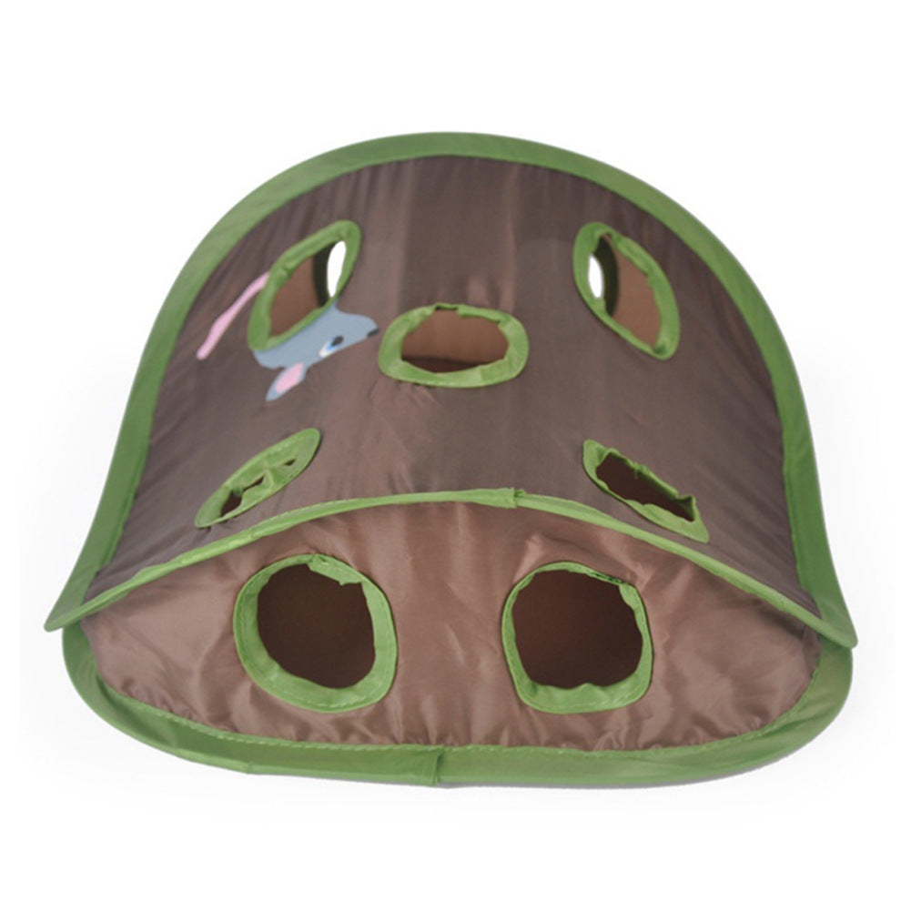 9-Hole Interactive Cat Tunnel – Hide & Seek Mouse Hunt Toy