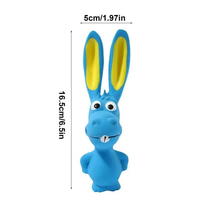 Hippo Squeaky Latex Dog Toy