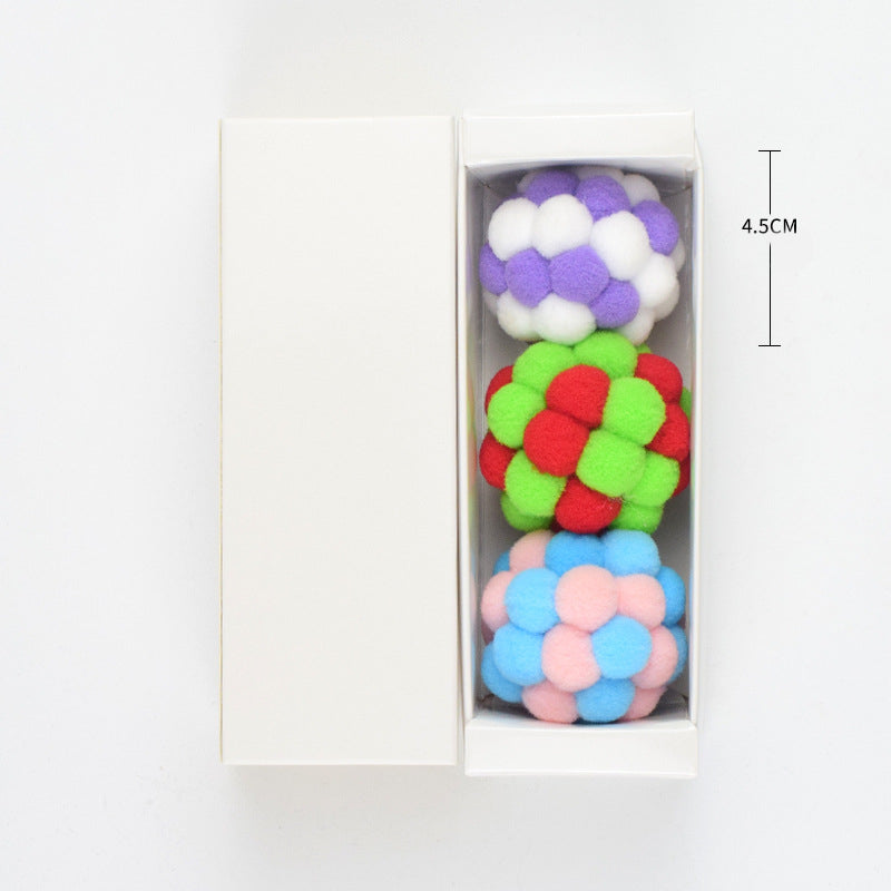 3pc Plush Sound Ball Toy for Pets