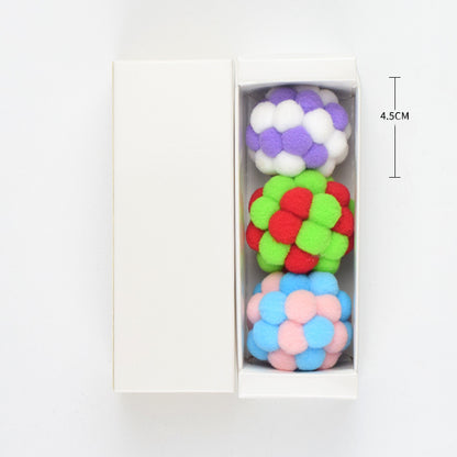 3pc Plush Sound Ball Toy for Pets