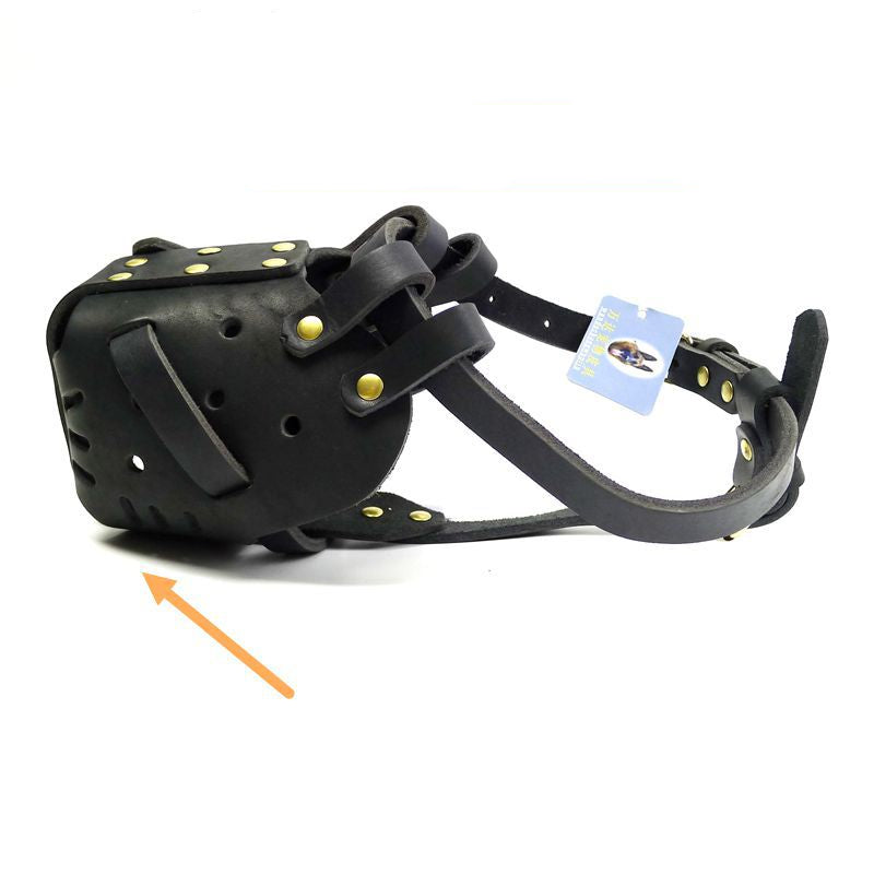 Leather Dog Muzzle Basket