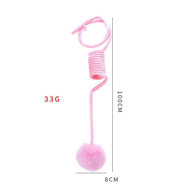 Spring Rabbit Hair Ball Cat Toy – Interactive Pet Play