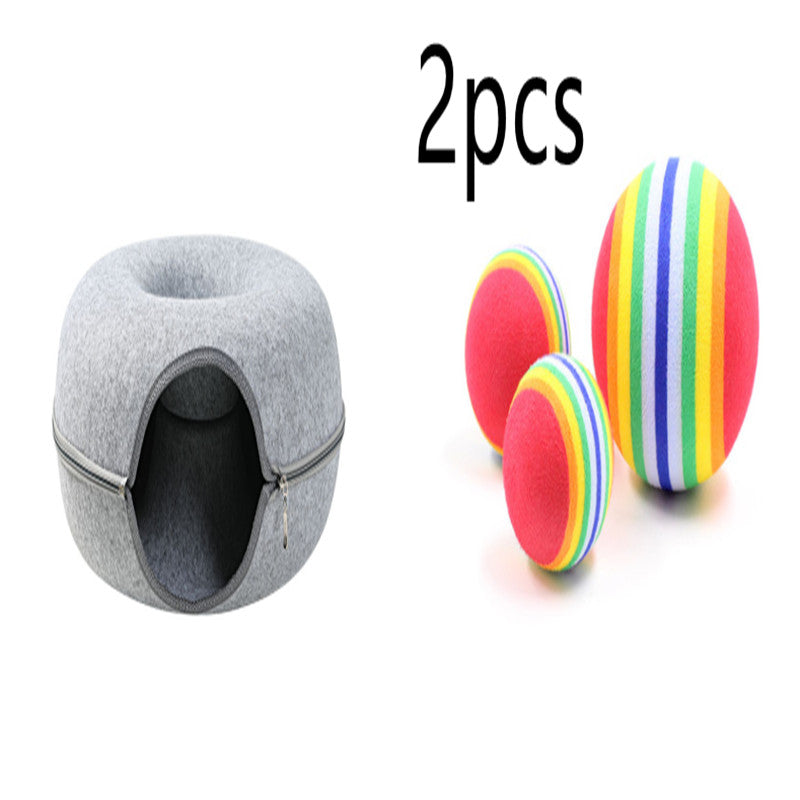 Felt Cat Tunnel Nest – Washable  + Foldable