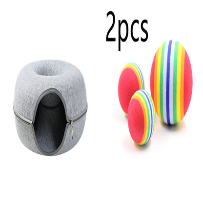 Felt Cat Tunnel Nest – Washable  + Foldable