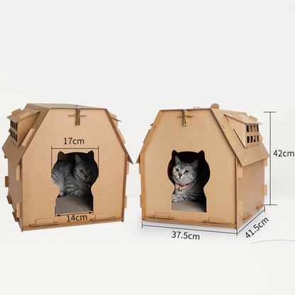 Corrugated Paper Cat House