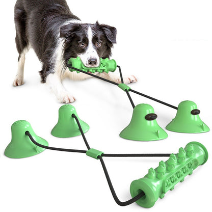 Suction Cup Dog Molar Toy – Bite-Resistant Chew Ball & Treat Leaking Trainer