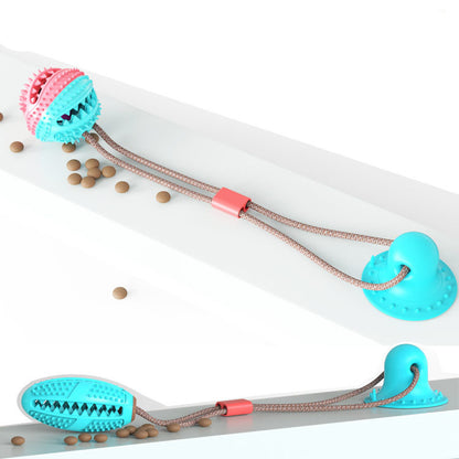 Suction Cup Dog Molar Toy – Bite-Resistant Chew Ball & Treat Leaking Trainer