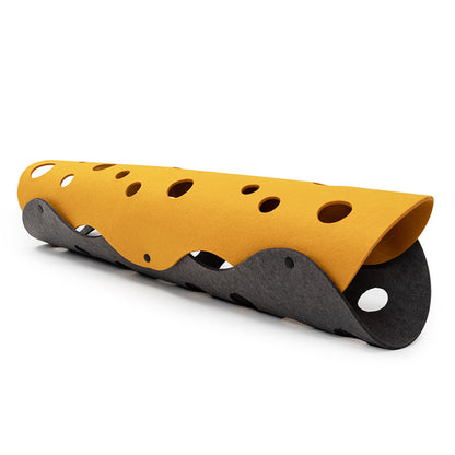 Felt Cheese Cat Tunnel