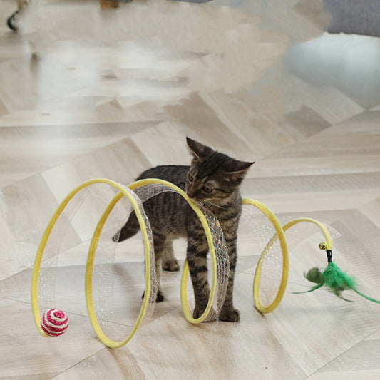 Foldable Cat Tunnel Toy