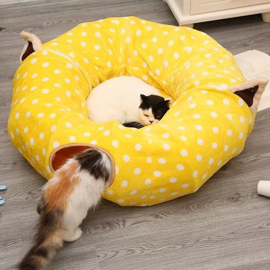 Foldable Cat Tunnel Nest Multi Colors