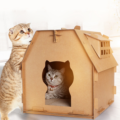 Corrugated Paper Cat House