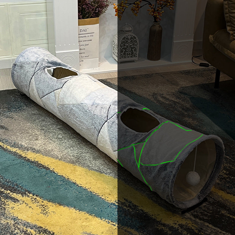 Flannel Cat Play Tunnel