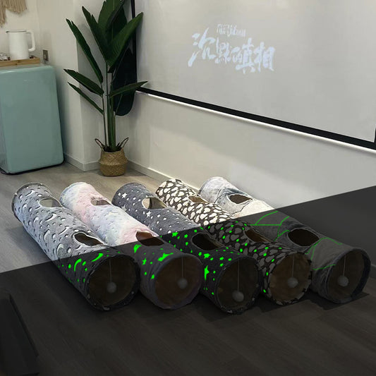 Flannel Cat Play Tunnel