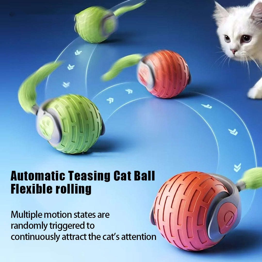 Interactive Electric Rolling Cat Toy Ball – USB Rechargeable