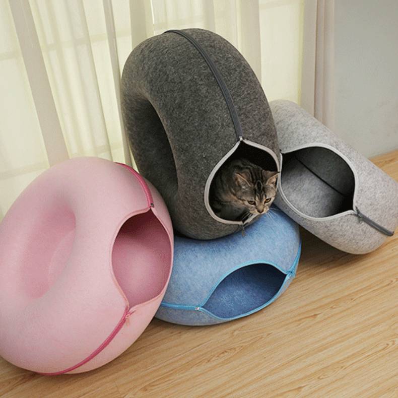 Soft Donut Bed for Small Cats & Kittens