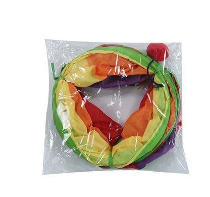 Rainbow Collapsible Cat Play Tunnel
