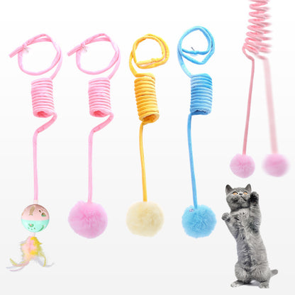 Spring Rabbit Hair Ball Cat Toy – Interactive Pet Play