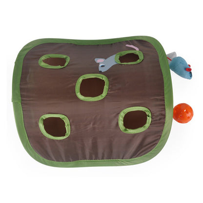 9-Hole Interactive Cat Tunnel – Hide & Seek Mouse Hunt Toy