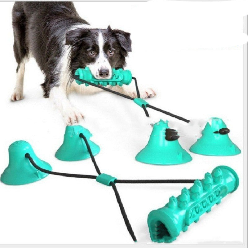 Suction Cup Dog Molar Toy – Bite-Resistant Chew Ball & Treat Leaking Trainer