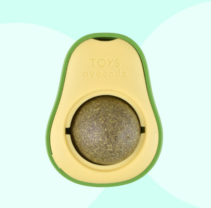 Avocado Catnip Ball – 360° Rotating Cat Toy