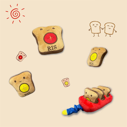 Pet Dog Bread Machine Plush Toy Hide Food Molar