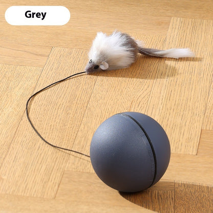 Automatic Smart Cat Ball Toy with Plush Mouse